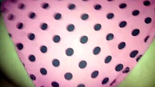 feeling excited with her pink panties and vagina in this shemale scene