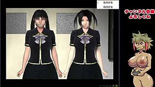 twin devils tease in hentai game