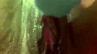 Feeling the pumping machine and dildo on swollen pussy