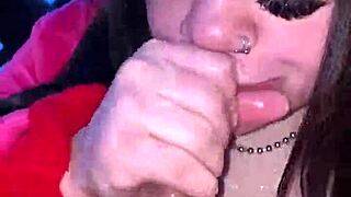 Sprinkles Gives Intense Sloppy Head To A Monster Cock, Her Ass On Display.