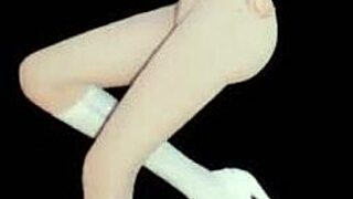 Sakura performs a naked dance in this Japanese hentai