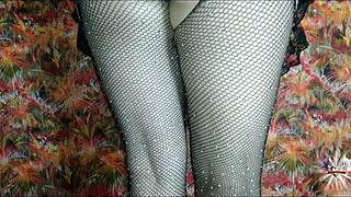 she jerks your cock with tattooed feet