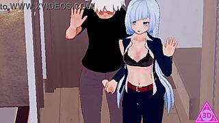 feeling excited with miwa in hentai sex and cumshot.