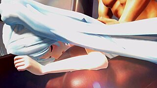 Miku Teases Wet Double Penetration in Pool Cartoon Hentai