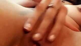 Latina brunette Lola-Bunny masturbates pussy on webcam.