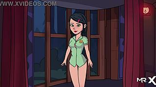 in camppinewood game, characters with big asses get blowjobs in costumes