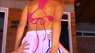 A college student and her boyfriend sneak out of school for a steamy night at her place