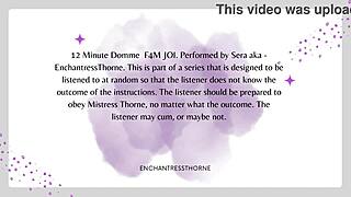 Cum eater's wild ride in a femdom joi session