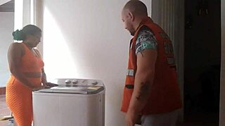 I called the technician, and he licked my big ass with his cock