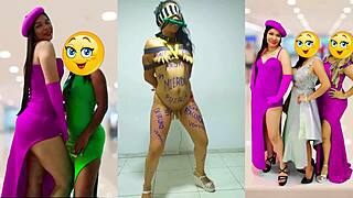 Slave Samantha Dances While Bound, Gagged, and Choked in BDSM Scene