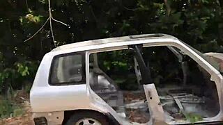 couple enjoys sloppy blowjob by the river in hd