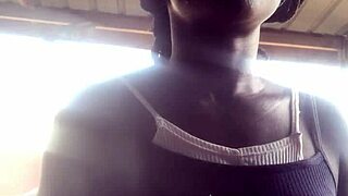 Crazy chick hunts supermarket for a lighter to smoke!