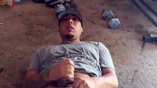 Gay Boy Playing Solo With Intense Action