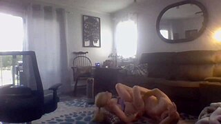 Amateur birthday girl with small tits enjoys riding and receiving cum on a big dick