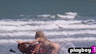 Beautiful Babes Enjoyed A Hot Surfing So Naked And Sexy