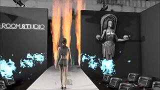 嘿，看看这个Fallout 4 运动时尚点燃动漫场景！