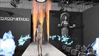 嘿，看看这个Fallout 4 运动时尚点燃动漫场景！