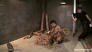 Interracial threesome with BDSM and buttplug elements