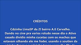 Little cousin gives in cinema to active guy.