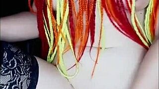 with a lover via video call