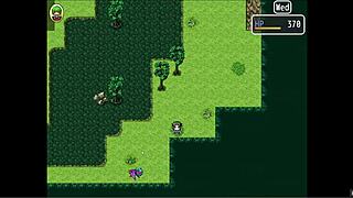 Yuka relaxes in onsen with huge tits in hentai game