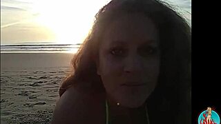 Bold Teen Blonde Ass on Beach Live