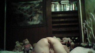 Feeling intense orgasm from deep anal dildo insertion