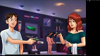 Summertime Saga: College Girl Moans During Public Massage Parlor Sex