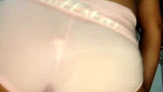 Feeling aroused in twerk class, the brunette wets her panties with amateur masturbation