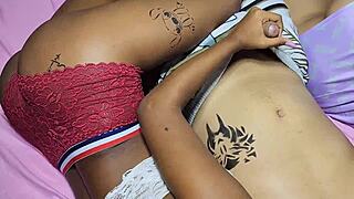 Shocking sex with my boyfriend's stepsister, he watches and waits! 😱