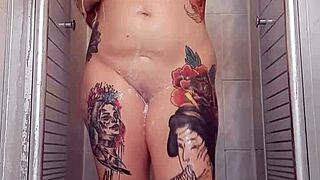 Alina Enjoys A Relaxing Shower Bath