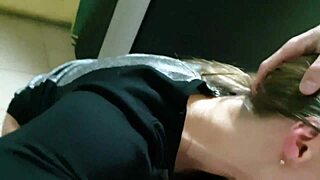 Russian amateur sucked and fucked in tanning salon