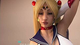 Stepsister sends intriguing vagina photos in sailor moon cosplay with big tits