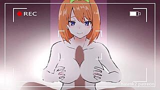 Yotsuba receives titjob from big cock, ending with cum in mouth.