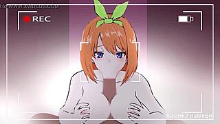 Yotsuba receives titjob from big cock, ending with cum in mouth.