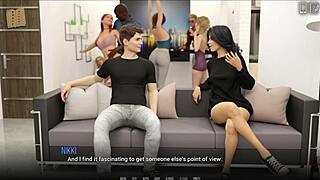 Gameplay walkthrough of visual novel set in university setting