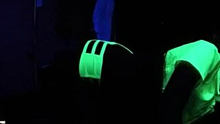 Detailed POV sex with Dayanara under black light in amateur fetish scene