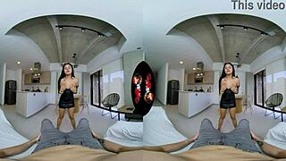 Virtual reality experience with a petite Latina Jesenia Castro getting fucked