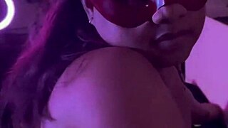 what's this milf model doing with her ass and small tits during the massage?