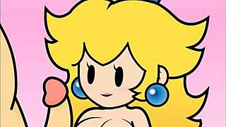 Peachypop34's paper peach handjob animation is hot