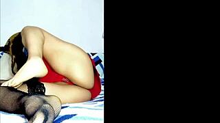 teen feet in kinky footjob massage with toys