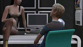 Wild threesome with girlfriend and hot stepmom in cowgirl.