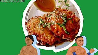 Young Asian Wrestles in False Hood!