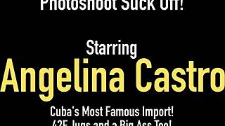 Full Figured Cuban Angelina Castro Gives Sloppy Blowjob Pov