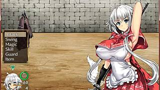 bent over doggystyle in hentai game, fingering cute big ass for orgasm 😈