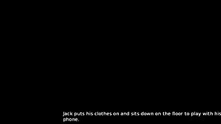 girl gets knocked out with cum on shaved pussy in hotel pov