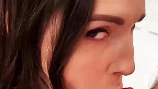 Hot Brunette Plays With Ass Toy And Sucks Dick