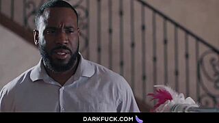 blonde babe takes on her first massive black cock