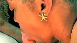 An interracial couple pulls over for some fun activities together