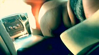 An interracial couple pulls over for some fun activities together